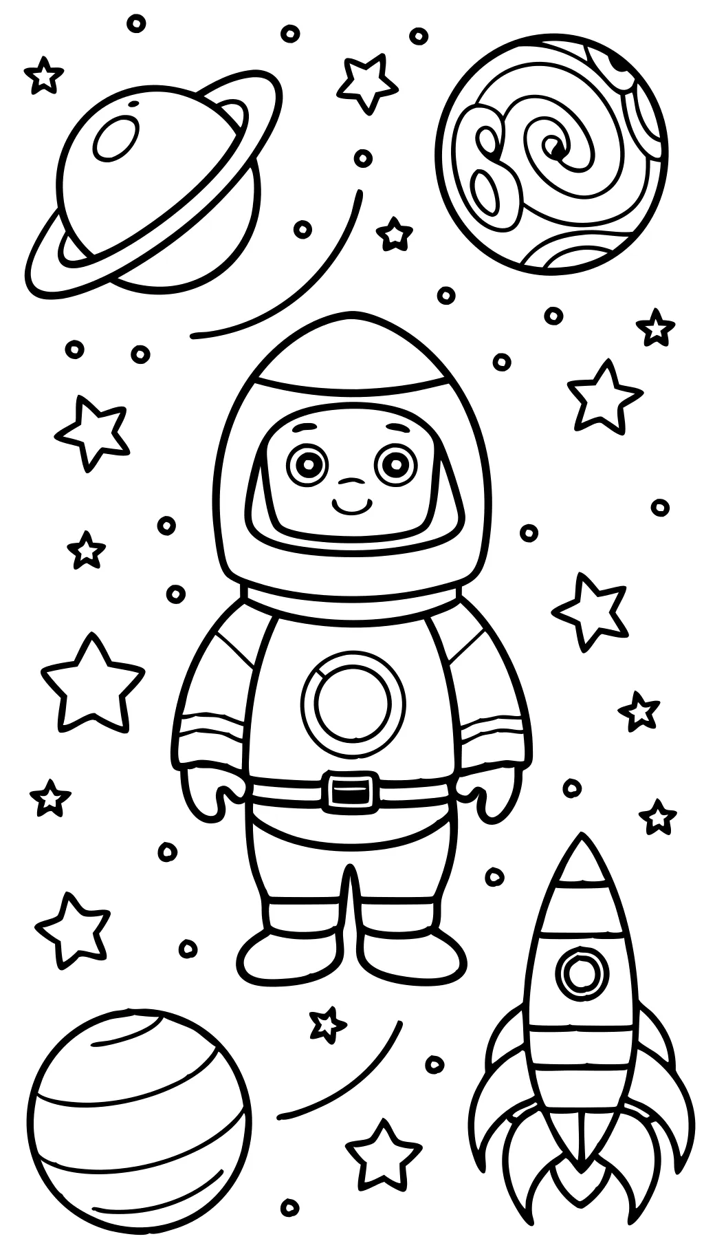 coloriage espace extérieur